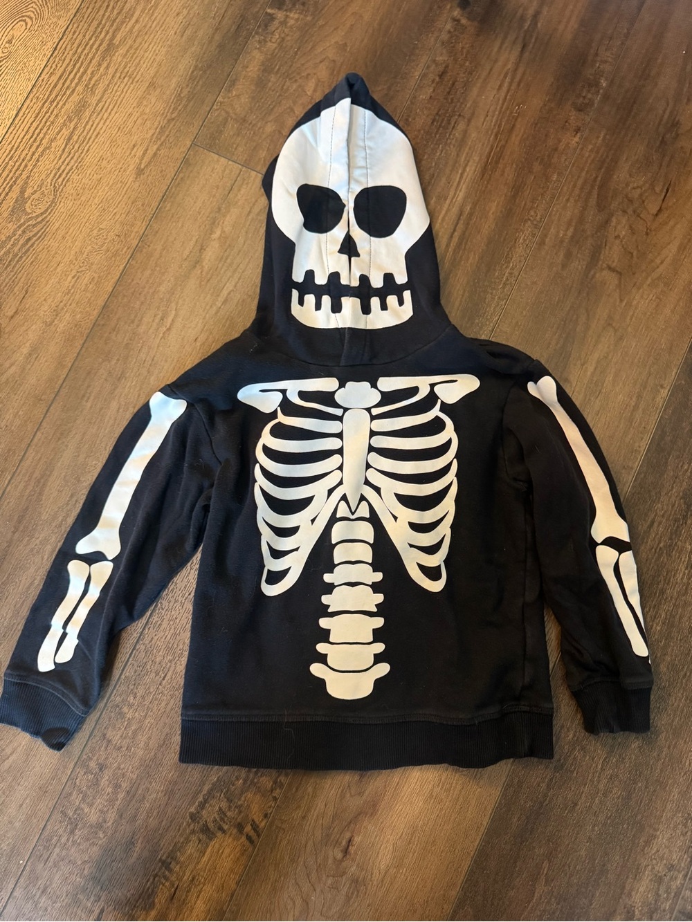 H&M size 4-6 kids skeleton Halloween hoodie